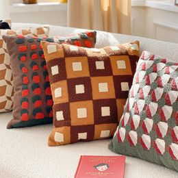 Pillow Ins Boho Style Cover Home Stay El Towel Embroidered Plaid Throw Living Room Couch Sofa Ethnic Decoration