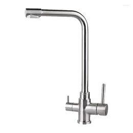 Kitchen Faucets SUS 304 Stainless Steel Two Functions Direct Drinking And Washing Faucet Dual Holders Water Sink Mixer