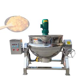 Cake Making Machine Sauce Cooking Kettle Electric/Gas/Steam Heating Tilting Jacketed Kettle with Stirrer