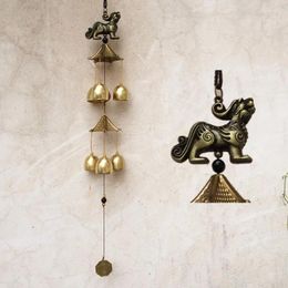 Decorative Figurines Kirin Pixiu Pisces Exquisite Home Crafts Alloy Wind Chime Pendant Shop Decoration Metal Bell Ornaments