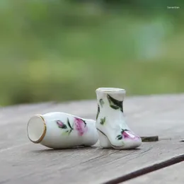 Vases Creative Rose Small Ceramic Miniature Vase Model Mini For Gifts Arts And Crafts Ornaments