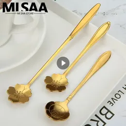 Coffee Scoops Stirring Spoon Mirror Polishing Design Hand Polish The Round Edge Drinking Tools Stainless Steel