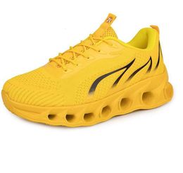 2024 GAI Spring Men Shoes Running Flat Shoes Soft Sole Bule Grey New Models Fashion Colour Blocking Sports Big Size A988