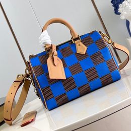 Top Luxury Handbag Designer Checkerboard Pillow Bag Men's And Women's Universal Handbag Shoulder Bag Crossbody Bag Purse Original Hardware 25CM