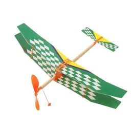 1PC Foam Glider Plane Airplane Toy Rubber Band Powered Model Aircraft for Kids Outdoor Sport Children Educational Gift 240511