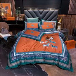 Bedding Sets ! 4Pcs Nordic Duvet Cover 240x220 Cotton Set King Size Digital Printed Euro Bed Linen Quilt