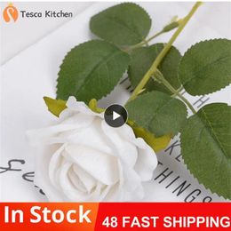 Decorative Flowers 250CM/lot Silk Roses Ivy Vine With Green Leaves For Home Wedding Decoration Fake Leaf Hanging Garland Artificial