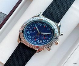 Mens watch quartz movement all dial work nylon watchband high quality chronograph lifestyle waterproof analog montre de luxe6277028