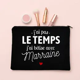 Storage Bags Godmother In The World Print Makeup Travel Toiletry Organiser Women Cosmetic Case Female Wash Pouch Gifts For Marraine