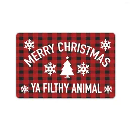 Carpets Merry Christmas Doormat Outdoor Porch Patio Front Floor Door Mat Holiday Rug Decor Year Home