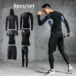 Running Sets Compression Sports Suit Men's Set Gym Fitness Sportswear Breathable Basketball Tights Outdoor Jogging Training Underwear