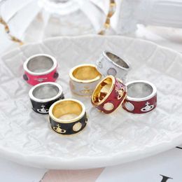 Brand High version Westwoods luxurious and king Saturn ring mens womens Nail