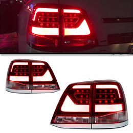 Taillights For Toyota Land Cruiser 2008-20 15 LC200 Modified Dynamic Flowing Rear Brake Turn Tail Light Assembly