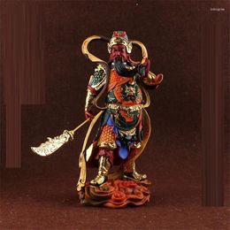 Decorative Figurines Sangharama Bodhisattva Resin Painting Buddha Statues Dharma Wealth Guan Yu Sculptures Room Home Decor