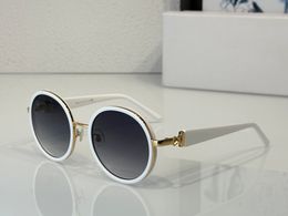 White Grey Round Sunglasses with Crystal Stones Designer Sunglasses Summer Shades Sunnies Lunettes de Soleil UV400 Eyewear