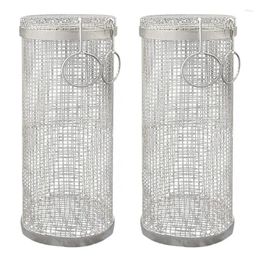 Tools 2Piece BBQ Mesh Grill Grate Meshes Racks Grid Silver 30Cm For Outdoor Picnic Party & Gathering With Hook