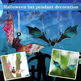 Garden Decorations Halloween Acrylic Bat Pendant Party Spooky Coloured Hanging Decoration Horror Props Outdoor Lighting Crystal