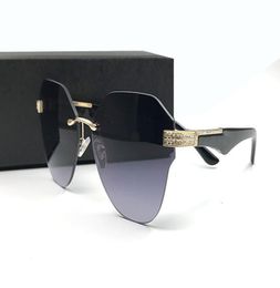 Fashion Unique Diamond Frames Women Sunglasses Frameless Shades UV400 Vintage Eyeglasses oculos de sol come with box5211112