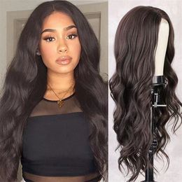 26 Inch Long Loose Deep Wave Lace Front Human Hair Wigs for Women Lace Frontal Wig Transparent HD Lace Glueless Synthetic Wig Pre Plucked DHL Fast