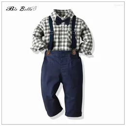 Clothing Sets Baby Boy Formal Children Wedding Birthday Handsome Elegant Pageant Kids 1-7 Yrs TShirt Pants Suit Outfits