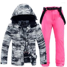 Skiing Jackets Women Ski Suit Winter Outdoor Thick Warm Windproof Waterproof Snowboarding Suits Female Breathable Jacket Pants