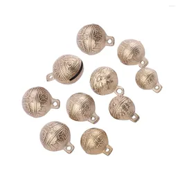 Party Supplies 30Pcs 11mm DIY Copper Retro Decor Accessories Tiger Head Pattern Small Creative Wind Chime Jewelry Ornaments