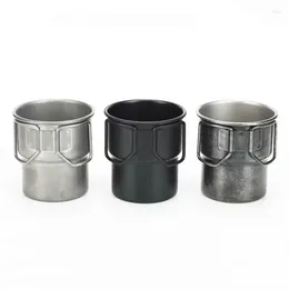 Mugs Outdoor Camping Water Cup Portable Stainless Steel Folding Barbecue Beer Coffee
