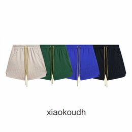 Rhude High end designer shorts for Street Fashion Sign Letter Embroidery Casual Sports Shorts Mens and Womens Quarter Drawstring Guards With 1:1 original labels