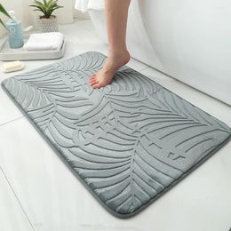 Carpets Bathroom Flannel Shower Quick Floor Mat Side Dry Memory Foam Paddoor Mats Super Absorbent Rugs Bathtub Non-slip Room Bath