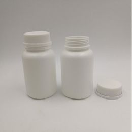 Free shipping 50pcs 100ml 100cc HDPE White medical pill bottle plastic, empty refillable Capsules bottle with Tamper Proof Cap Rhmic Niggw