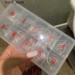 Storage Boxes Bins 10 Grid Nail Art Organizer Box Storage Tool for False Nail Tip Flash Water Diamond Tool 2 Size Plastic Empty False Nail Storage S24513