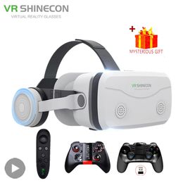 3D Viar Phone Virtual Reality VR Bluetooth Glasses Helmet Headset Smart Devices Lenses Goggles For Smartphones Cell Controllers 240506