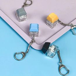 Keychains Click Button Fingertip Keychain ABS Trinket Mechanical Switch Keyboard Switche Without LED Light