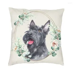 Pillow Scottish Terrier Dog Cover 66x66cm Soft Scottie Pet Lover Case For Sofa Car Pillowcase Living Room Decoration