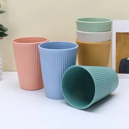 Mugs Unbreakable Water Cup Kitchen Drinkware Eco-friendly Reusable Coffee Mug Set 6pcs Bpa-free Plastic Cups