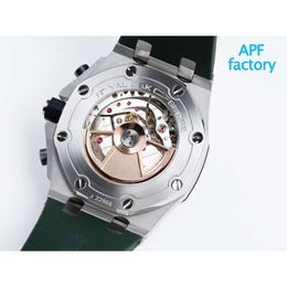 Designers Chronograph SUPERCLONE Ceramics White Watch The 26238 Alloy Mechanical APS Movement 26400 Time Automatic Steel APF Series Factory Men's D964