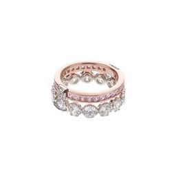 Designer Saturn Double Diamond Ring for Westwoods Light Luxury Wind Planet Removable Full Nail G5M6