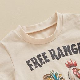 Clothing Sets Toddler Baby Boy Girl Farm Chicken Outfit Short Sleeve Rooster Free Range T Shirt Shorts 2Pcs Summer Clothes Set