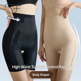 Flarixa Shapewear for Women High Waist Tummy Control Pants 5D Liquid Boxer Shorts Postpartum Belly Slimming Panties Body Shaper 240428