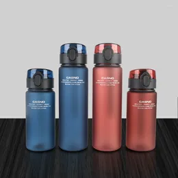 Water Bottles Sports Bottle Plastic Cup Frosted Drink High Quality 400ml 560ml Portable Fitness Outdoor Leak Proof