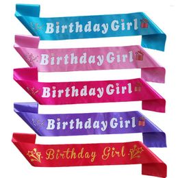 Party Favour 20pcs Princess Birthday Girl Sash For Women Pink Satin Silver Decorations Favours Christmas