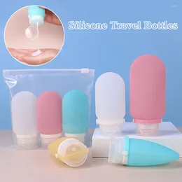 Storage Bottles 60/90ml Portable Refillable Bottle Lotion Squeeze Tube Silicone Travel Size Shampoo Gel Container Empty Makeup Tool