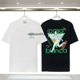 casablancas shirt Men's T Shirts 24ss Tennis Club Oversized Men Women Hip Hop Letter Tops Pure Cotton White Shirt