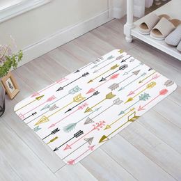 Carpets Tribal Feather Colorful Arrow Kitchen Floor Mat Living Room Decor Carpet Home Hallway Entrance Doormat Anti Slip Rug