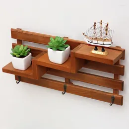 Decorative Plates Handmade Wood Boxes Cargo Organiser Storage Box Simple Small Key Hanging Case Phone Racks Shelf Rack