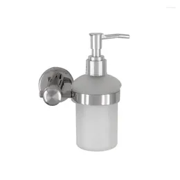 Liquid Soap Dispenser Pump Wall Mounted Soap/Lotion For Bathroom Or Kitchen - Frosted Glass/Stainless Steel