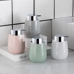 Liquid Soap Dispenser Bathroom Dispensers Ceramic Hand Sanitizer Shampoo Bottle Pressing Shower Gel Accessories