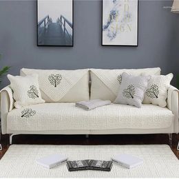 Chair Covers Thick Cotton Sofa Slipcovers For Couch Anti-Skip Garden Armchair Towel Decorative Cover Living Room White