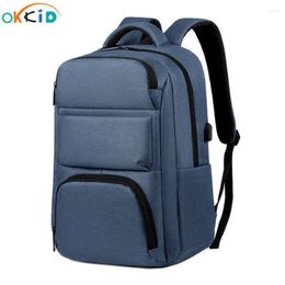 Backpack OKKID Mens School Backpacks University Student Laptop Many Pockets Book Bag High Teenager Travel