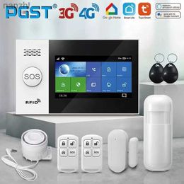 Alarm systems PGST PG-107 4G Tuya Wireless Home WIFI GSM Home Security With Motion Detector Sensor Burglar Alarm System Support Alexa Google WX
